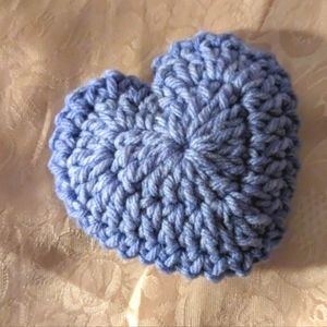 Heart Crochet Plush Pin Cushion Handmade